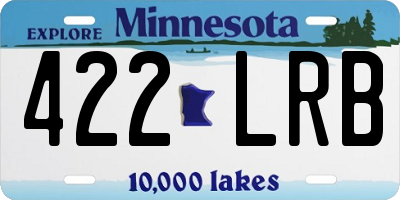 MN license plate 422LRB
