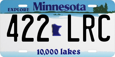 MN license plate 422LRC