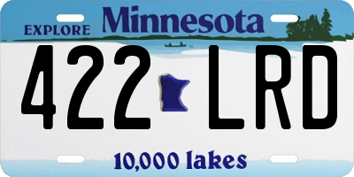 MN license plate 422LRD