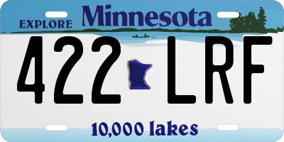 MN license plate 422LRF