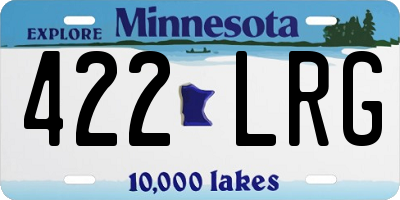 MN license plate 422LRG
