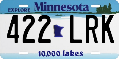 MN license plate 422LRK