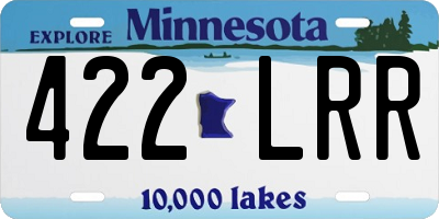 MN license plate 422LRR