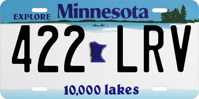 MN license plate 422LRV