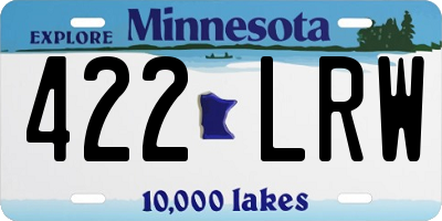 MN license plate 422LRW