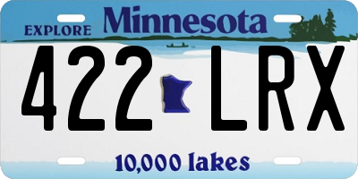 MN license plate 422LRX