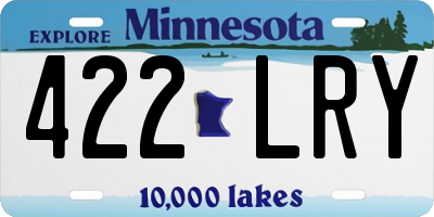 MN license plate 422LRY