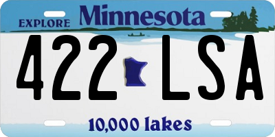 MN license plate 422LSA