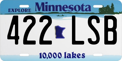 MN license plate 422LSB