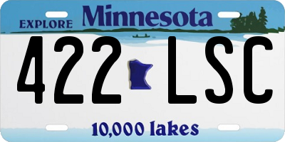 MN license plate 422LSC