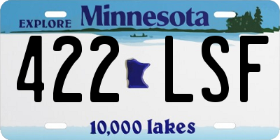 MN license plate 422LSF