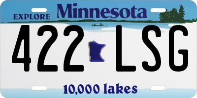 MN license plate 422LSG