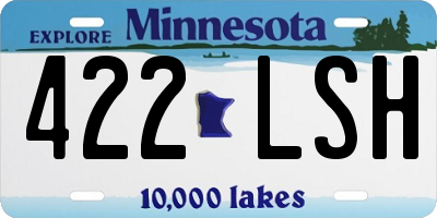 MN license plate 422LSH