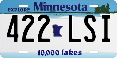 MN license plate 422LSI