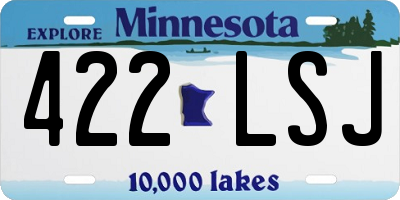 MN license plate 422LSJ