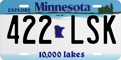MN license plate 422LSK