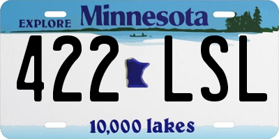 MN license plate 422LSL