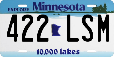 MN license plate 422LSM