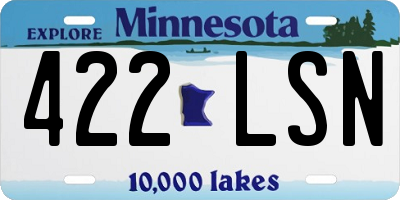 MN license plate 422LSN