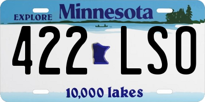MN license plate 422LSO