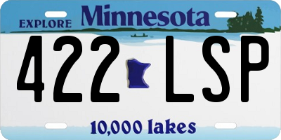 MN license plate 422LSP