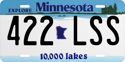 MN license plate 422LSS