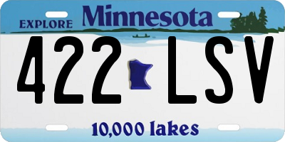 MN license plate 422LSV