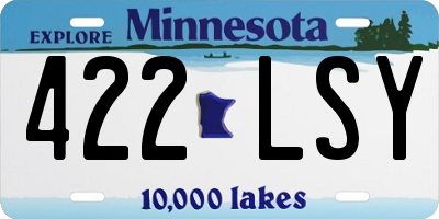 MN license plate 422LSY