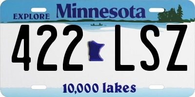 MN license plate 422LSZ