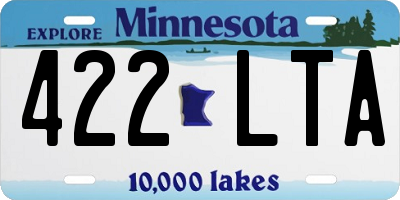 MN license plate 422LTA