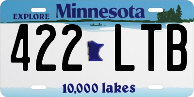 MN license plate 422LTB