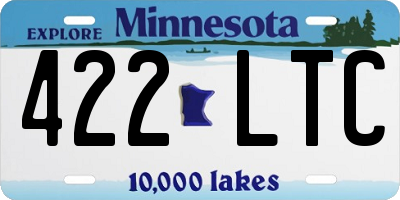 MN license plate 422LTC
