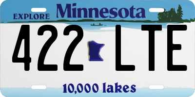 MN license plate 422LTE