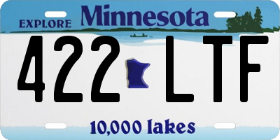 MN license plate 422LTF
