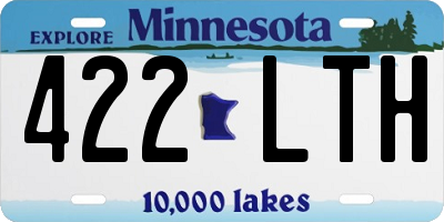 MN license plate 422LTH