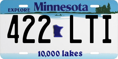 MN license plate 422LTI