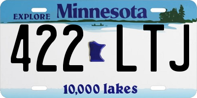 MN license plate 422LTJ