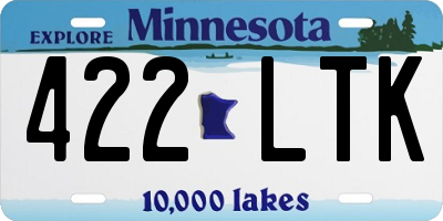 MN license plate 422LTK