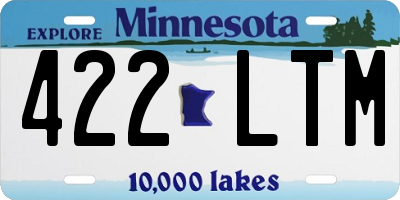 MN license plate 422LTM