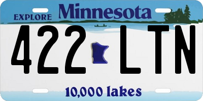 MN license plate 422LTN
