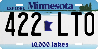 MN license plate 422LTO