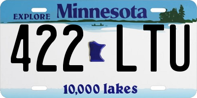 MN license plate 422LTU