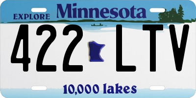MN license plate 422LTV
