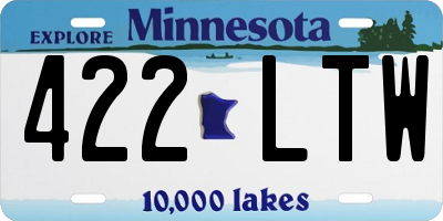 MN license plate 422LTW