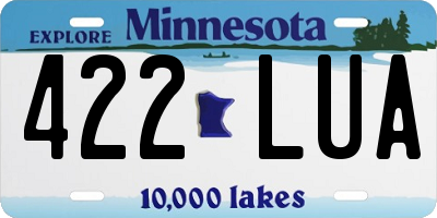 MN license plate 422LUA