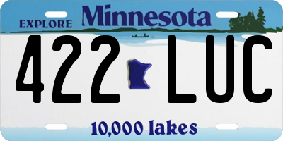 MN license plate 422LUC