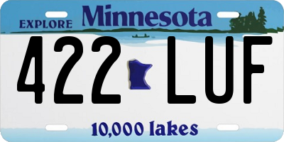 MN license plate 422LUF