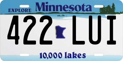 MN license plate 422LUI