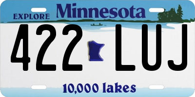 MN license plate 422LUJ
