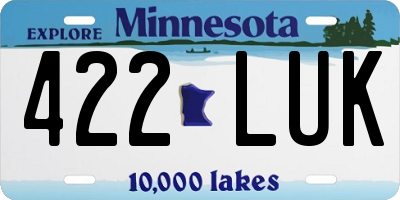 MN license plate 422LUK